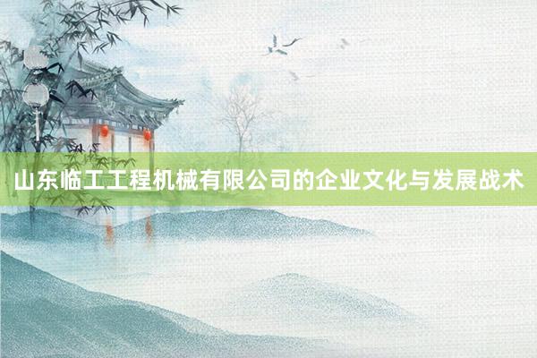 山东临工工程机械有限公司的企业文化与发展战术