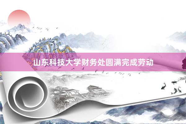 山东科技大学财务处圆满完成劳动